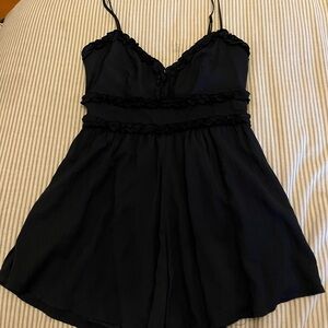 Miami Black Satin Dress